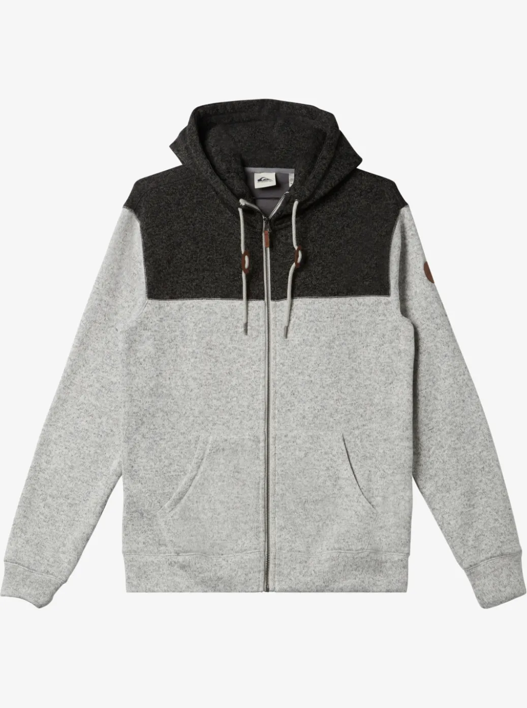 Shop Quiksilver Keller Zip-Up Hoodie Light Grey Heather