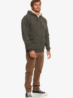 Best Sale Quiksilver Keller Zip-Up Hoodie Dark Grey Heather
