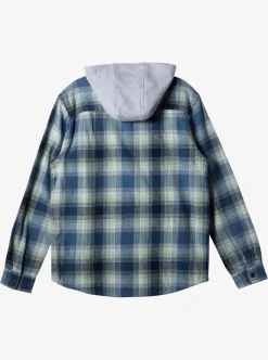 Cheap Quiksilver Kinloss Long Sleeve Hooded Shirt Iceberg Green Kinloss