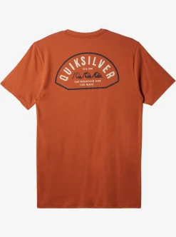 Sale Quiksilver Logo Lockup T-Shirt Baked Clay