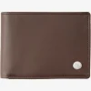 Hot Quiksilver Mac Tri-Fold Leather Wallet Chocolate Brown