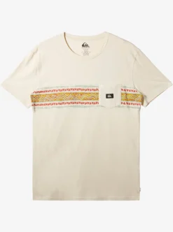 Shop Quiksilver Mesa Stripe Pocket T-Shirt Birch