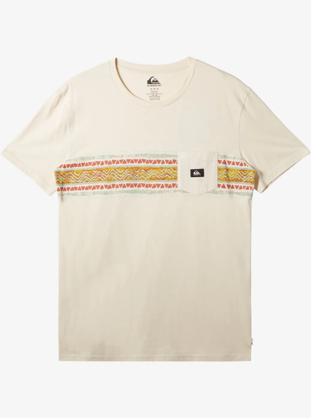 Shop Quiksilver Mesa Stripe Pocket T-Shirt Birch