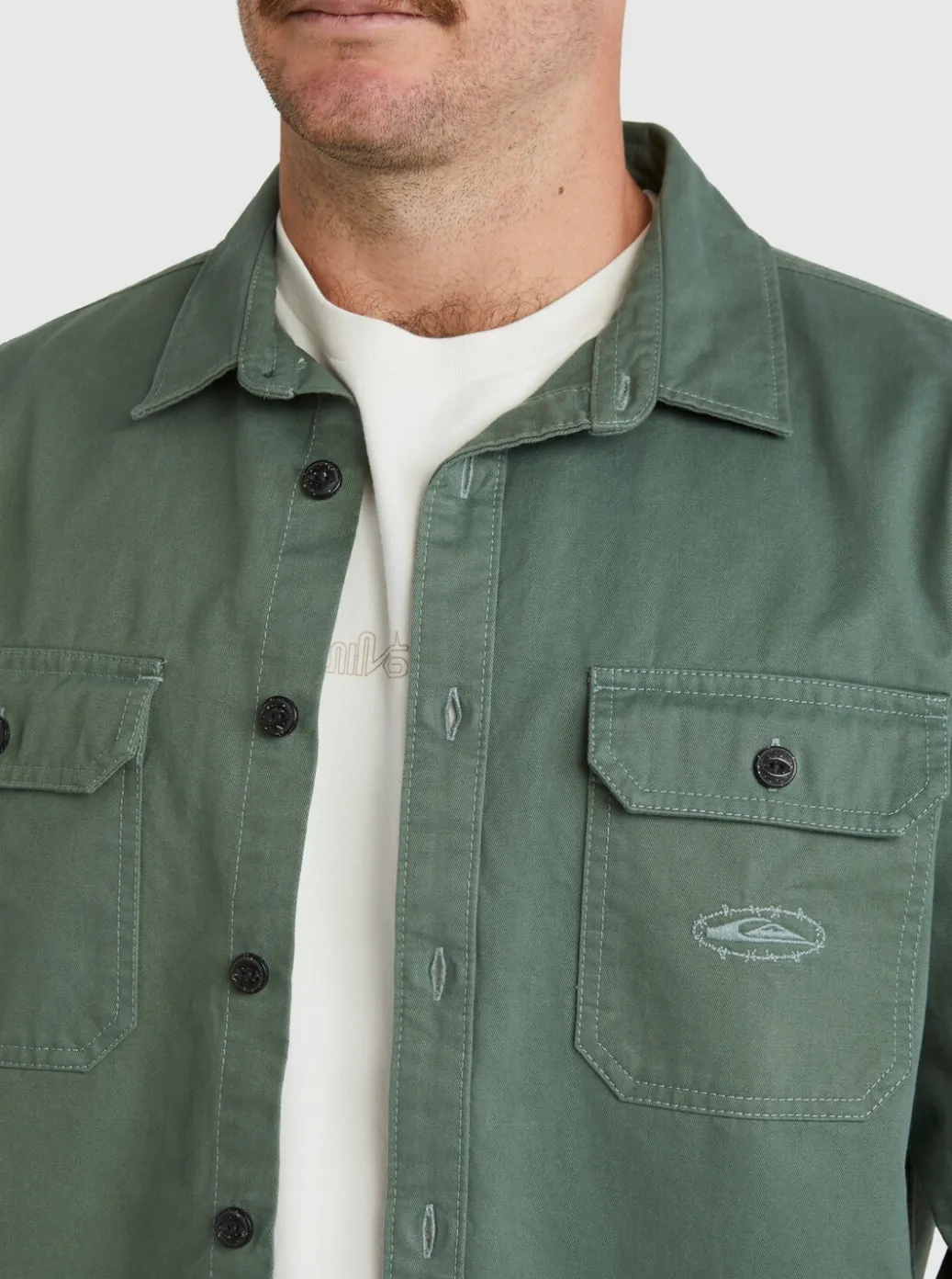 New Quiksilver Mikey Long Sleeve Shirt Laurel Wreath