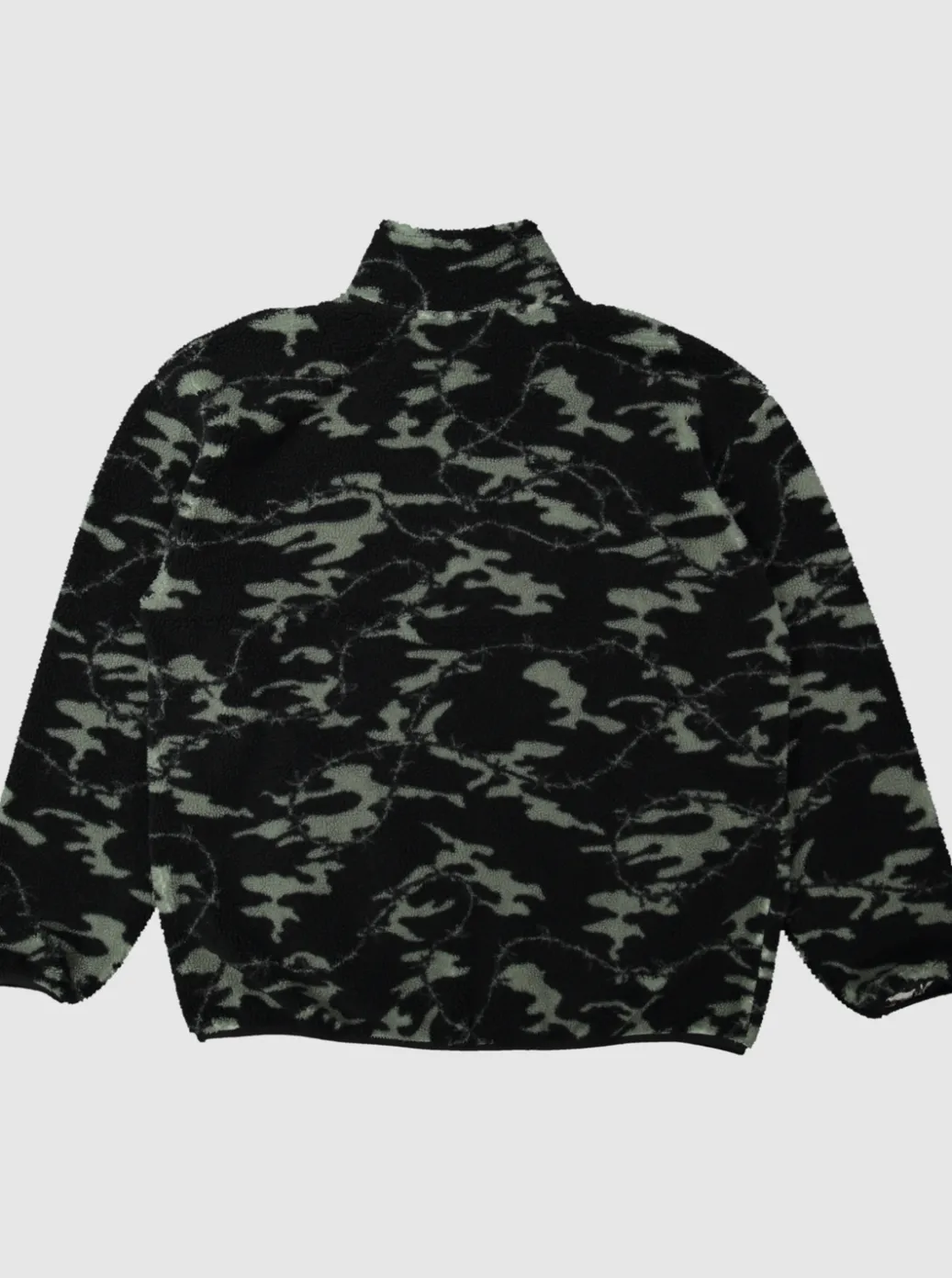 Fashion Quiksilver Mikey Zip Sherpa Half-Zip Fleece Black Mongrel