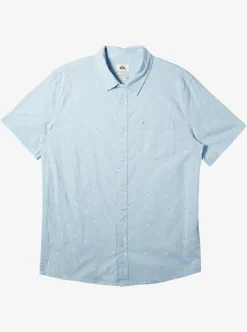 Discount Quiksilver Minimo Short Sleeve Shirt Clear Sky Minimo