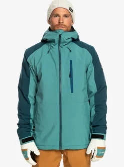 Hot Quiksilver Mission Technical Snow Jacket Brittany Blue