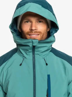 Hot Quiksilver Mission Technical Snow Jacket Brittany Blue