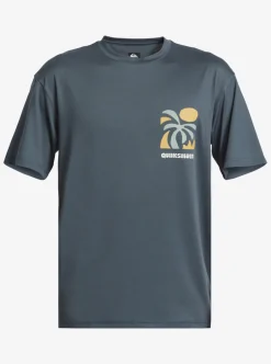 Shop Quiksilver Mix Session Upf 50 Short Sleeve Surf Tee Dark Slate