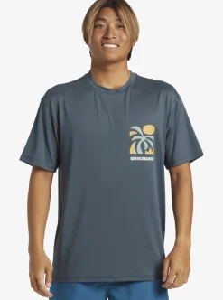 Shop Quiksilver Mix Session Upf 50 Short Sleeve Surf Tee Dark Slate