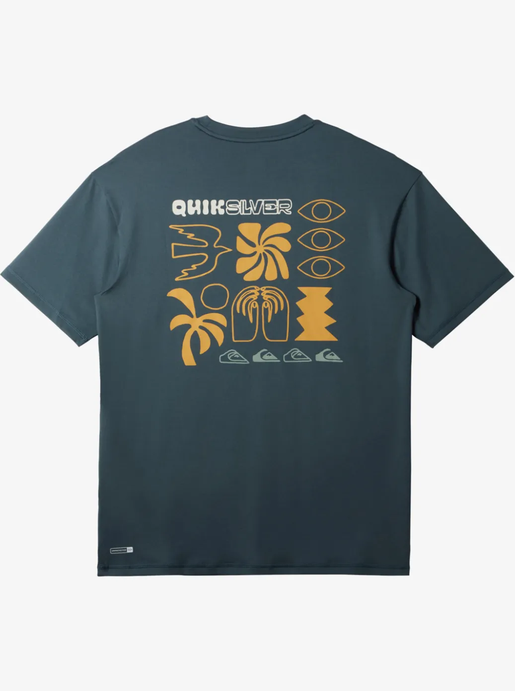 Shop Quiksilver Mix Session Upf 50 Short Sleeve Surf Tee Dark Slate