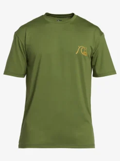 Shop Quiksilver Mix Session Upf 50 Short Sleeve Surf Tee Dill