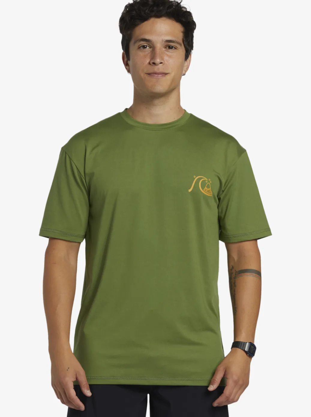 Shop Quiksilver Mix Session Upf 50 Short Sleeve Surf Tee Dill