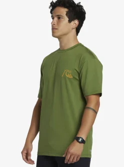 Shop Quiksilver Mix Session Upf 50 Short Sleeve Surf Tee Dill