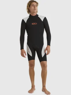 Hot Quiksilver 2/2Mm Capsule Saturn Long Sleeve Spring Suit Black/Lunar Rock