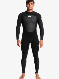 Hot Quiksilver 4/3Mm Prologue Back Zip Wetsuit Black