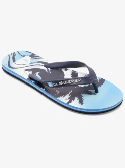 Fashion Quiksilver Molokai Highline Scallop Flip-Flops Blue 2