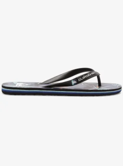 Fashion Quiksilver Molokai Highline Scallop Flip-Flops Blue 2