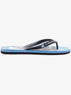 Hot Quiksilver Molokai Highline Scallop Flip-Flops Blue 1