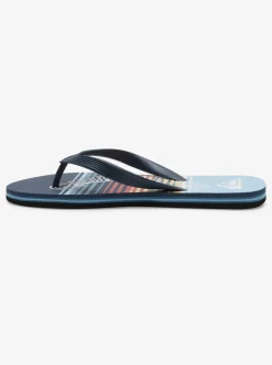 Hot Quiksilver Molokai Word Flip-Flops Blue 4