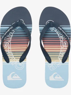 Hot Quiksilver Molokai Word Flip-Flops Blue 4