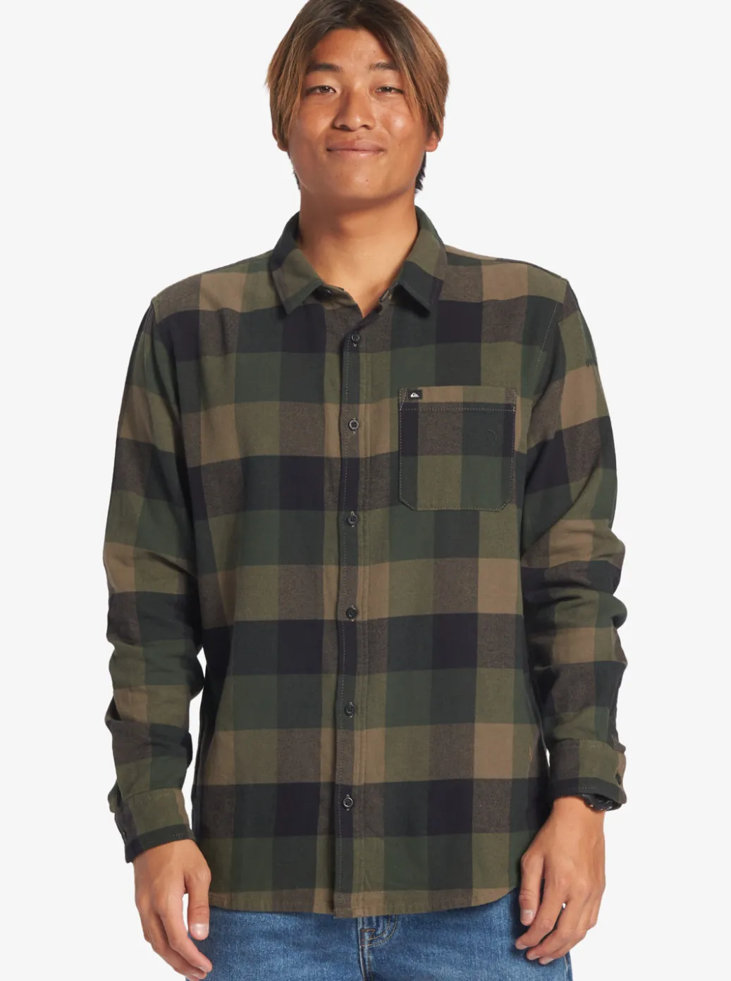 Best Sale Quiksilver Motherfly Long Sleeve Shirt Major Brown Motherfly