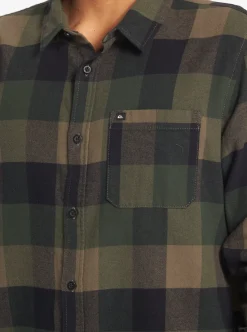 Best Sale Quiksilver Motherfly Long Sleeve Shirt Major Brown Motherfly