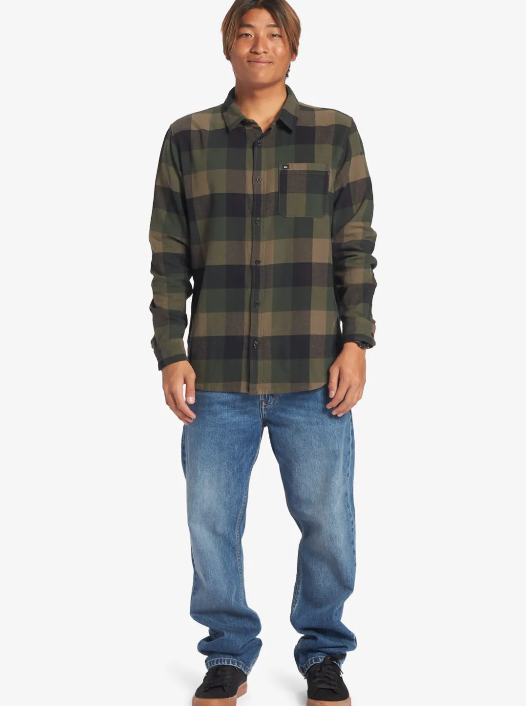 Best Sale Quiksilver Motherfly Long Sleeve Shirt Major Brown Motherfly