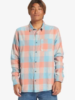 Shop Quiksilver Motherfly Long Sleeve Shirt Reef Waters Motherfly