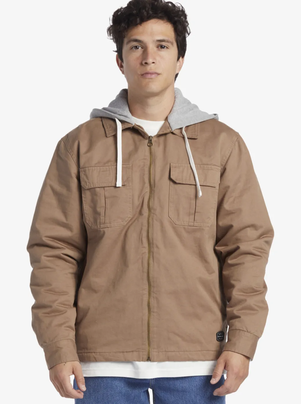 Outlet Quiksilver New Aitor Hooded Jacket Fossil
