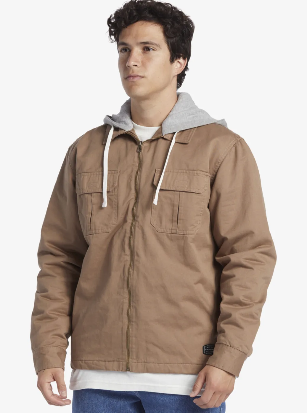 Outlet Quiksilver New Aitor Hooded Jacket Fossil