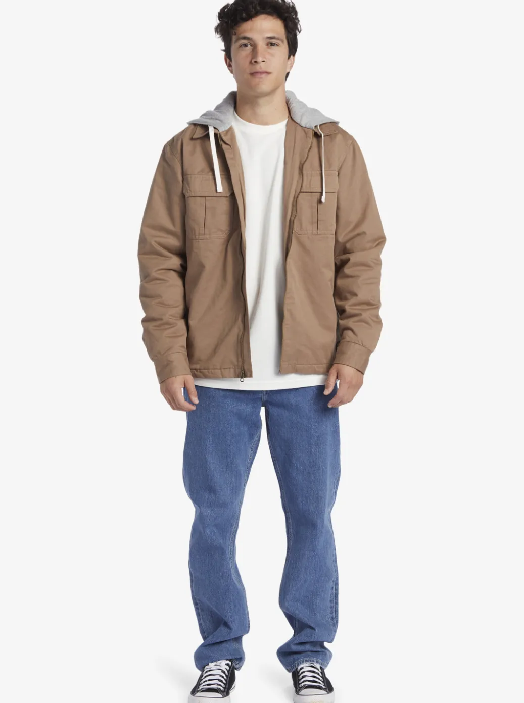 Outlet Quiksilver New Aitor Hooded Jacket Fossil