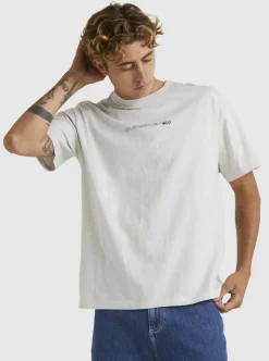 Hot Quiksilver New Instinct Short Sleeve Stn T-Shirt Snow Heather