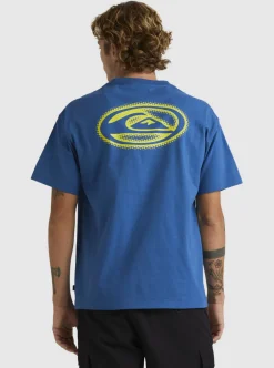 Shop Quiksilver New Instinct Short Sleeve Stn T-Shirt Dark Blue