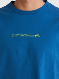 Shop Quiksilver New Instinct Short Sleeve Stn T-Shirt Dark Blue