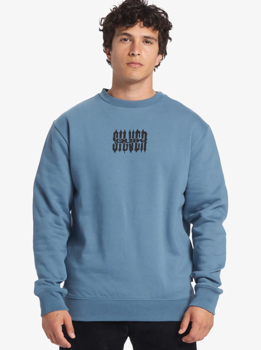 Cheap Quiksilver No Control Crew Fleece Crew Neck Sweatshirt Aegean Blue