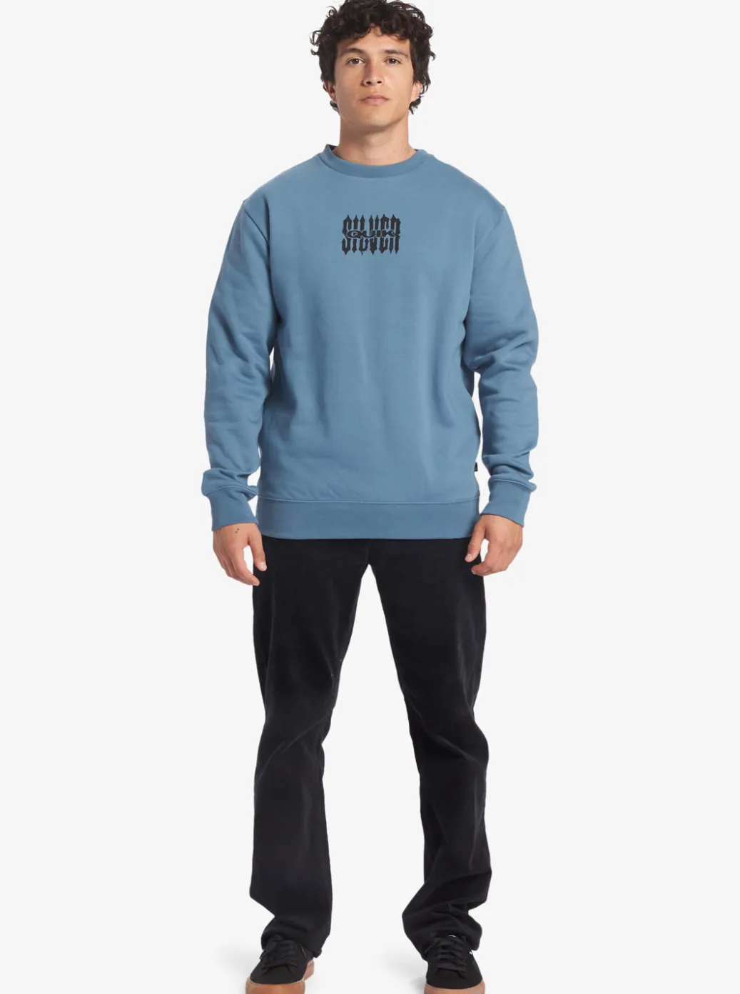 Cheap Quiksilver No Control Crew Fleece Crew Neck Sweatshirt Aegean Blue