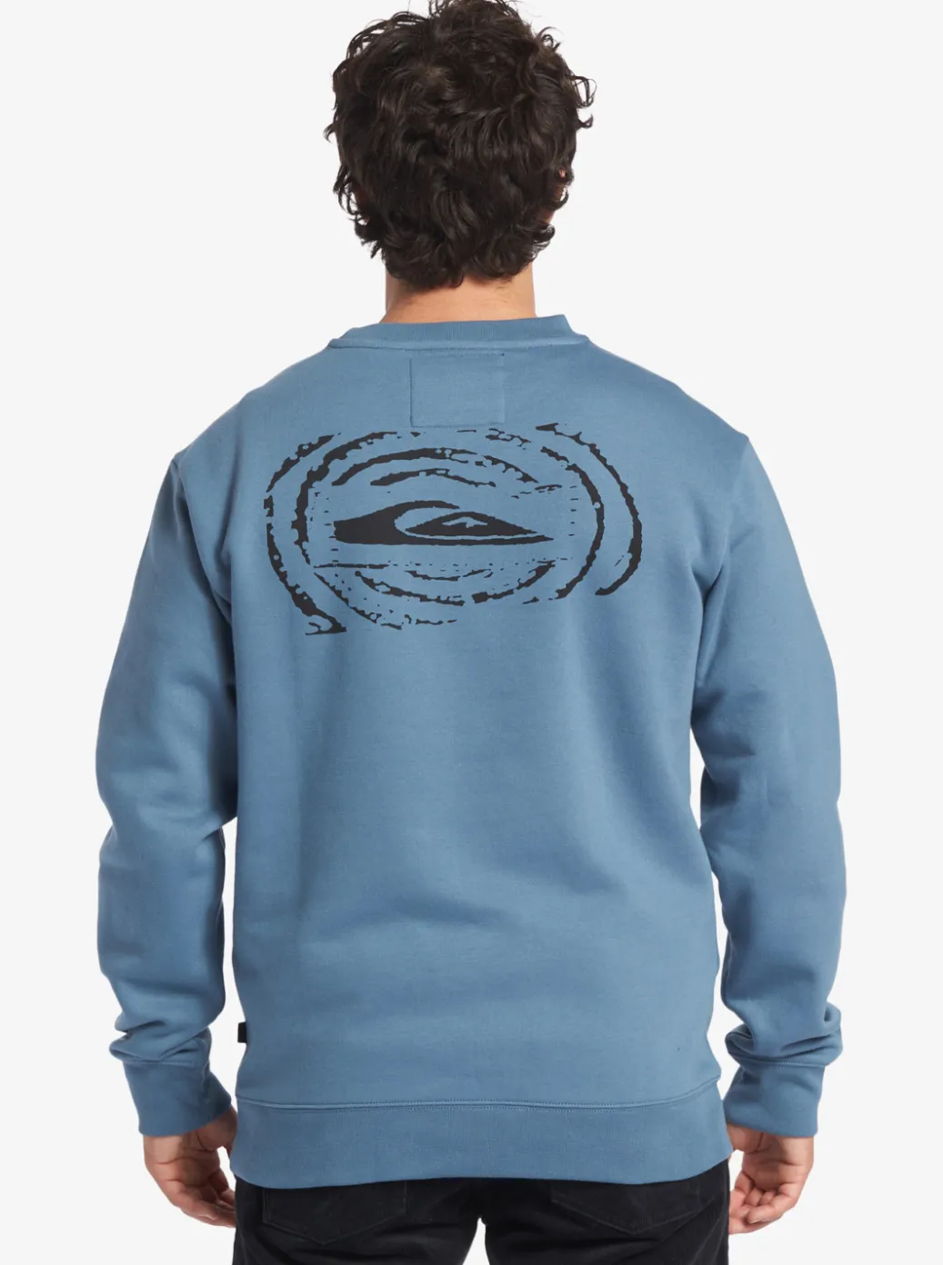 Cheap Quiksilver No Control Crew Fleece Crew Neck Sweatshirt Aegean Blue