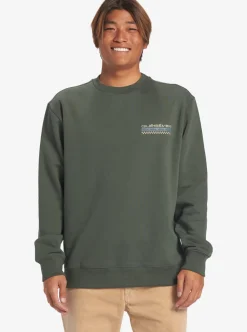 Store Quiksilver No Control Crew Fleece Crew Neck Sweatshirt Climbing Ivy