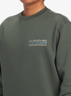 Store Quiksilver No Control Crew Fleece Crew Neck Sweatshirt Climbing Ivy