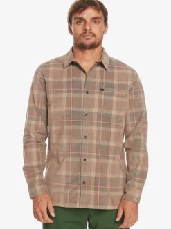 Best Sale Quiksilver Oakenhead Long Sleeve Shirt Fossil Oakenhead