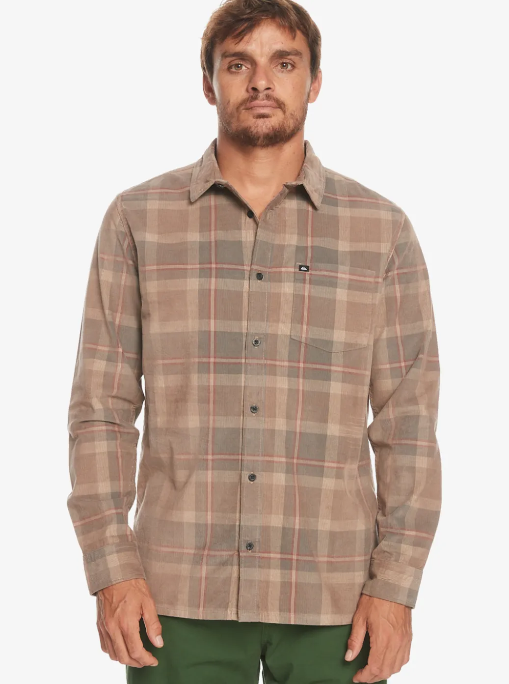 Best Sale Quiksilver Oakenhead Long Sleeve Shirt Fossil Oakenhead