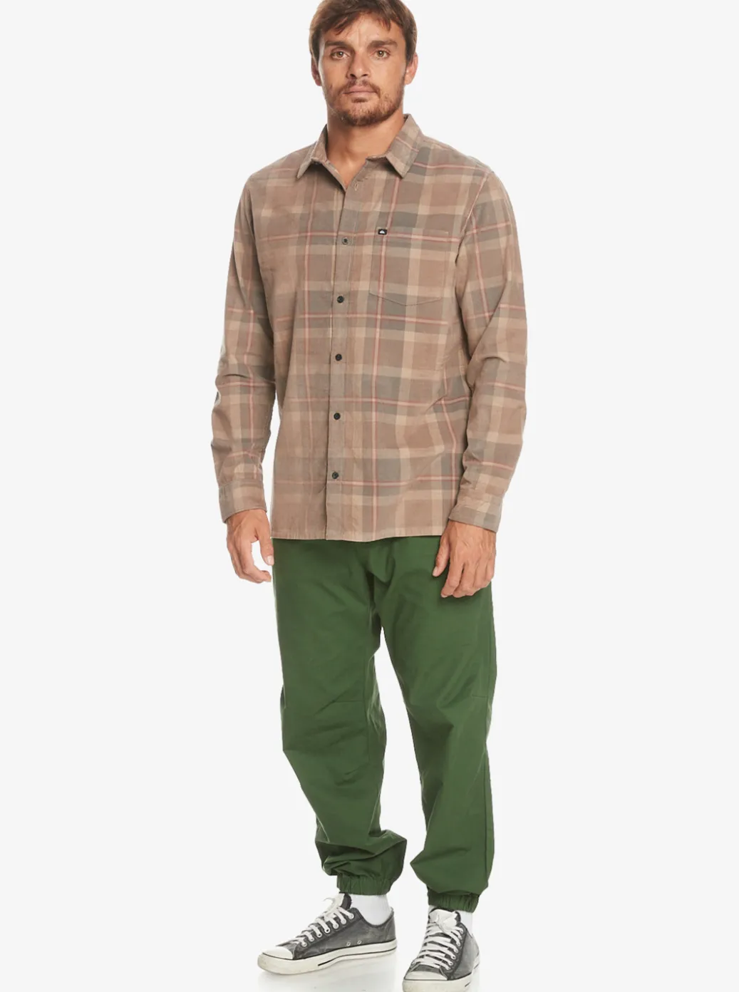 Best Sale Quiksilver Oakenhead Long Sleeve Shirt Fossil Oakenhead