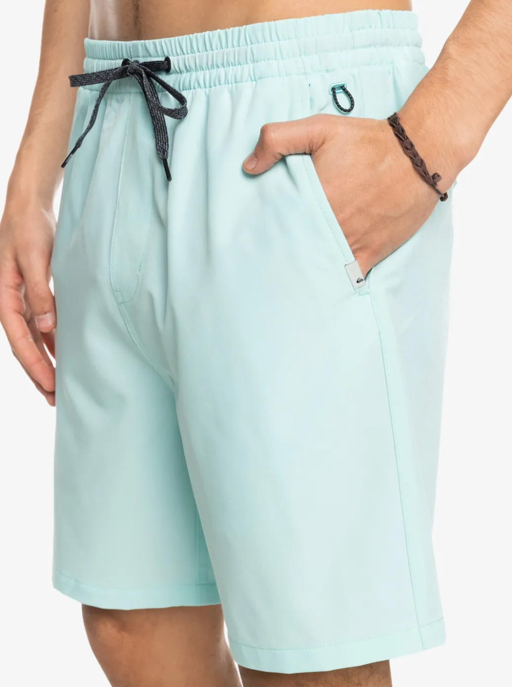 Best Sale Quiksilver Ocean Elastic Waist 18" Amphibian Shorts Iced Aqua