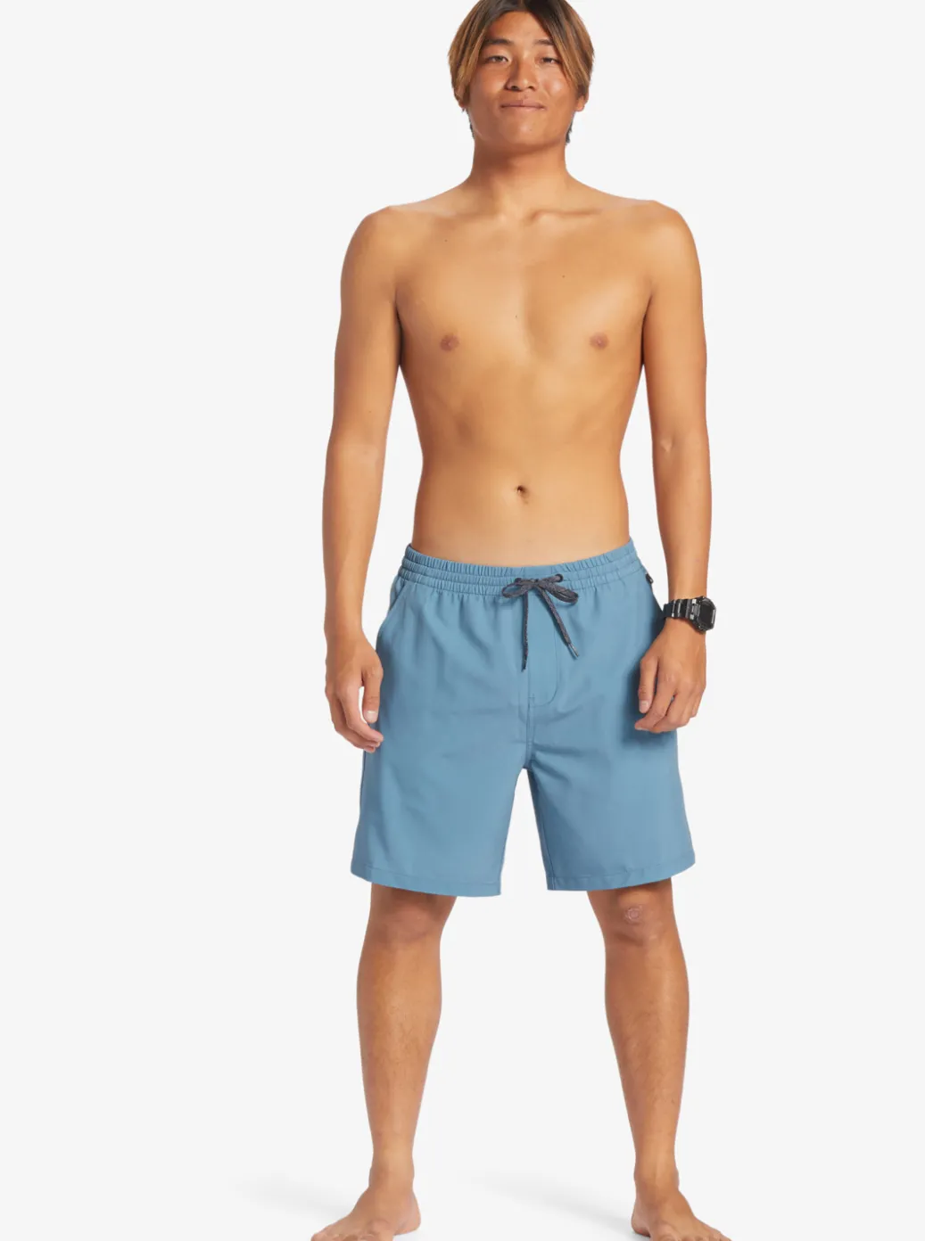 Best Sale Quiksilver Ocean Elastic Waist 18" Amphibian Shorts Aegean Blue