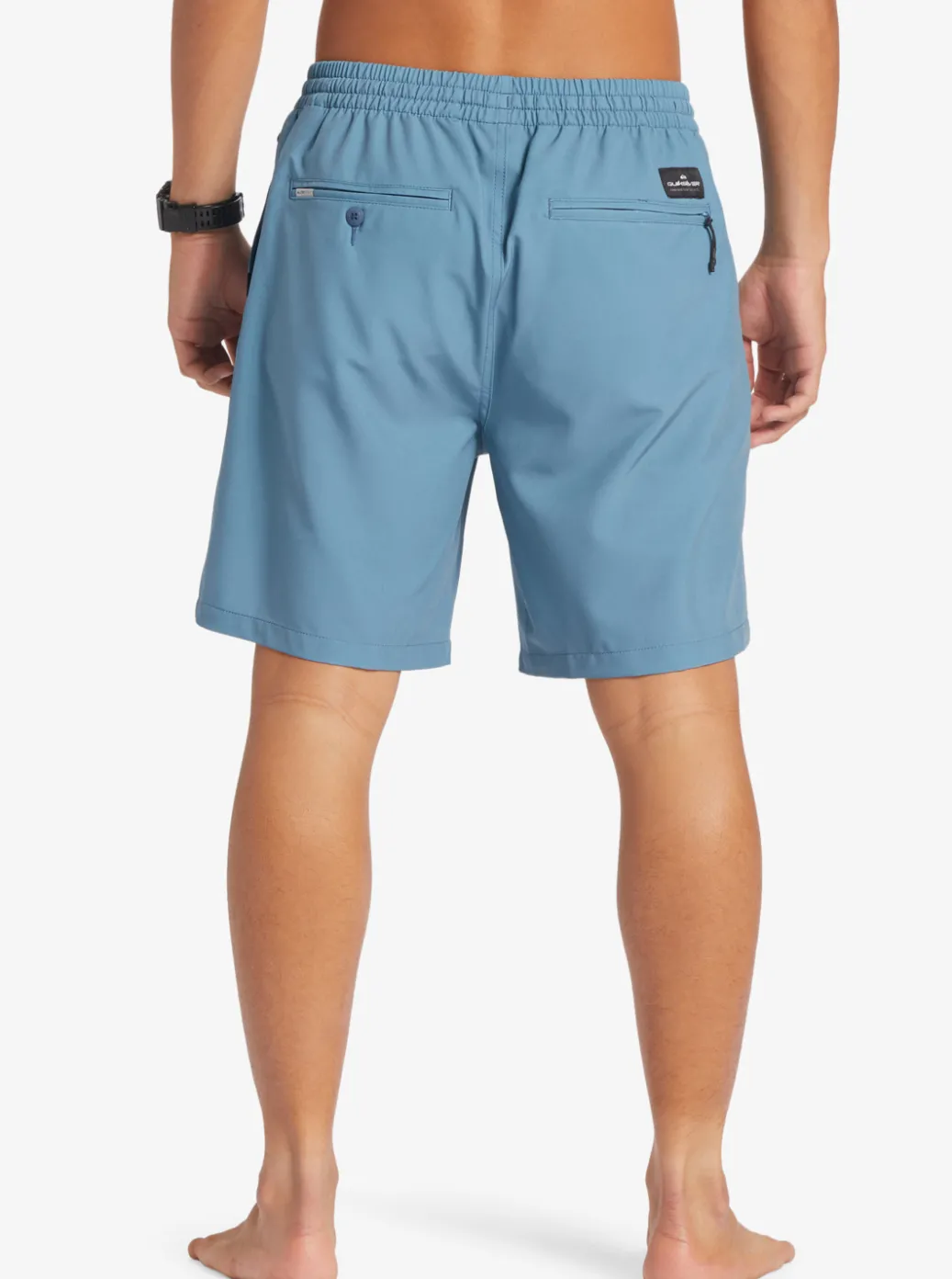 Best Sale Quiksilver Ocean Elastic Waist 18" Amphibian Shorts Aegean Blue