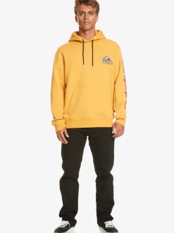 New Quiksilver Omni Logo Hoodie Mustard