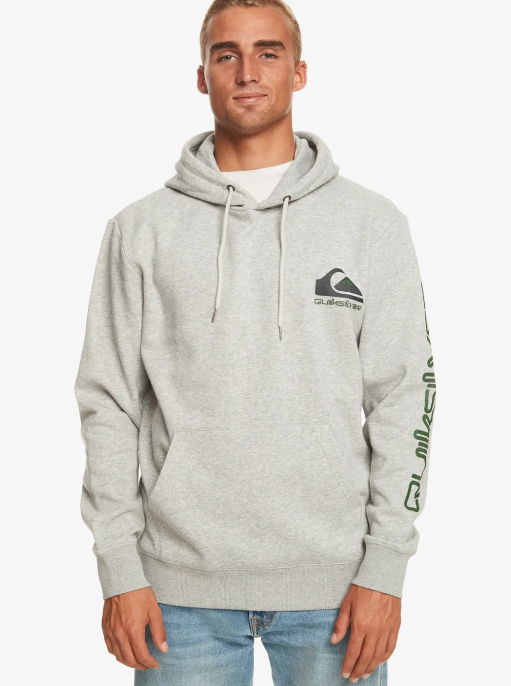 Cheap Quiksilver Omni Logo Hoodie Athletic Heather