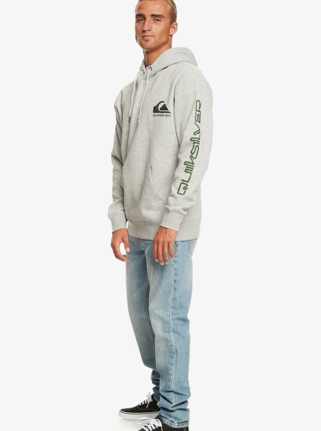 Cheap Quiksilver Omni Logo Hoodie Athletic Heather