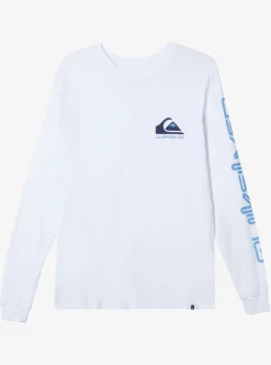 Cheap Quiksilver Omni Logo Long Sleeve T-Shirt White